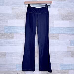Athleta Girl High Rise Chit Chat Flare Pant Black Yoga Gym Girls Medium 8 10